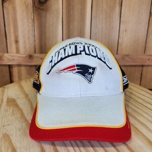 Vintage New England Patriots Hat Cap Strap Back One Size NFL Super Bowl‎ XXXVIII